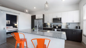 Kitchen in a mid-rise floorplan